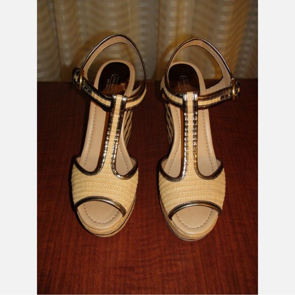 Coach Geneva Stripe Wedge Platform Sandal - Picture 3 of 6
